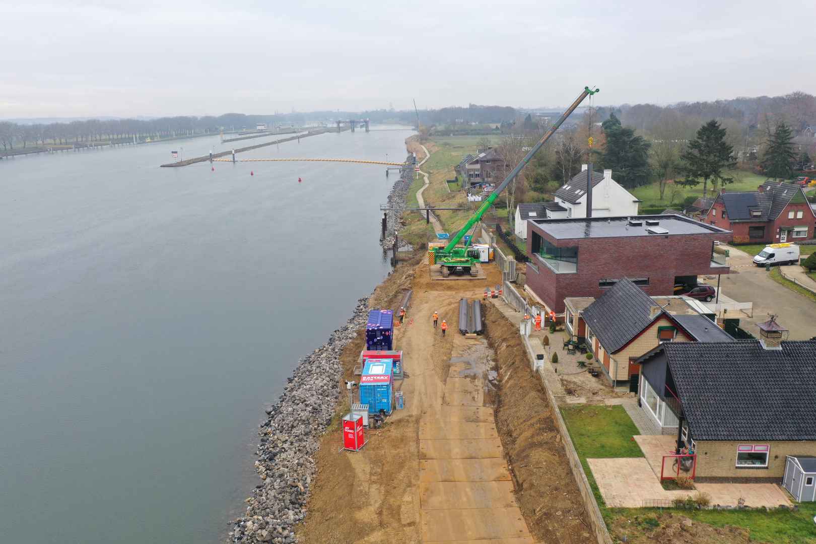 Dijkversterking Belfeld Drone Image 3