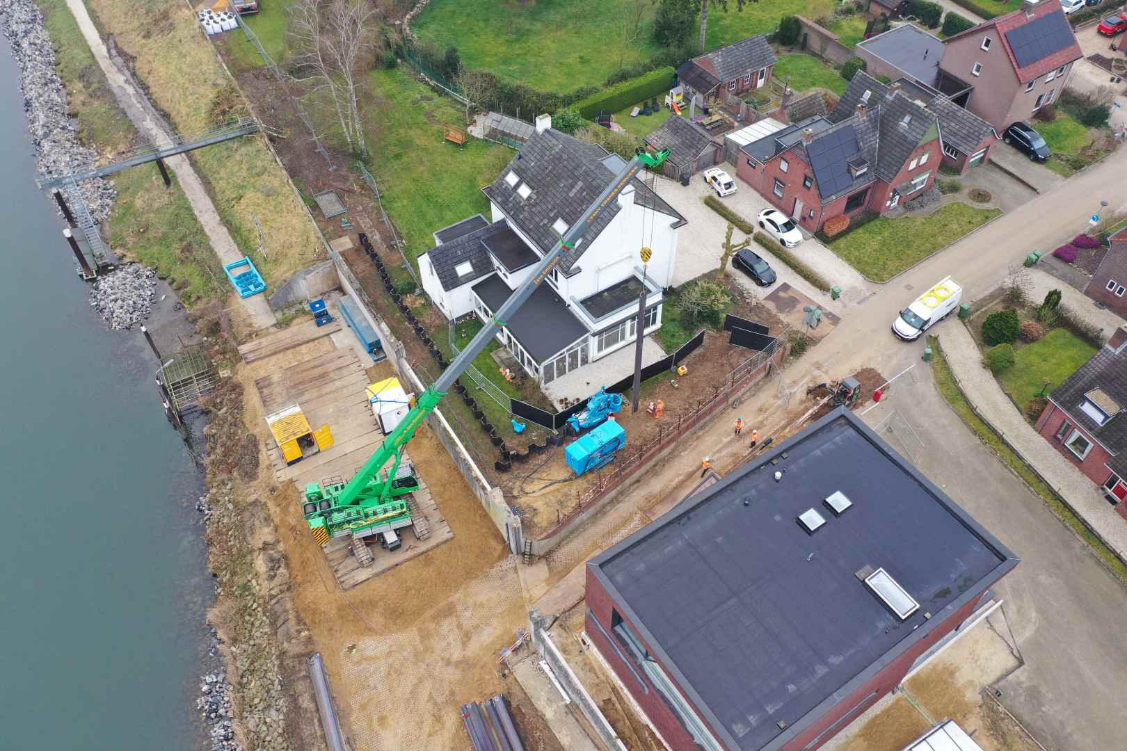 Dijkversterking Belfeld Drone Image 1